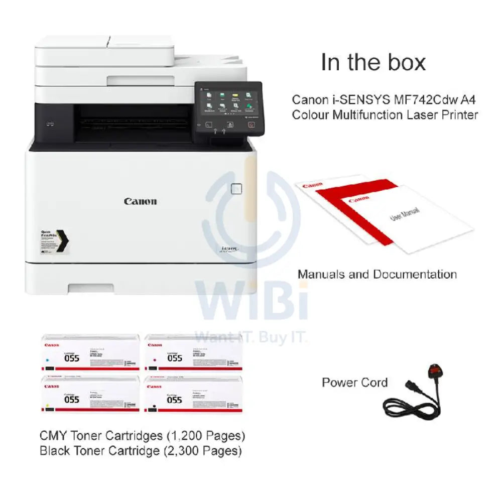 Canon i-SENSYS MFP MF742cdw - 27 ppm / 600 dpi / A4 / USB / LAN / W-Fi / Color Laser - Printer Printers & Scanners >