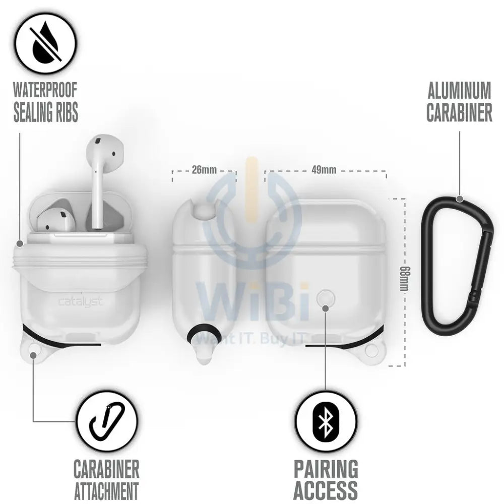 Catalyst® Waterproof Case For Airpods 1 & 2 -Frost White Accessories > Mobiles & Tablets > Mobiles