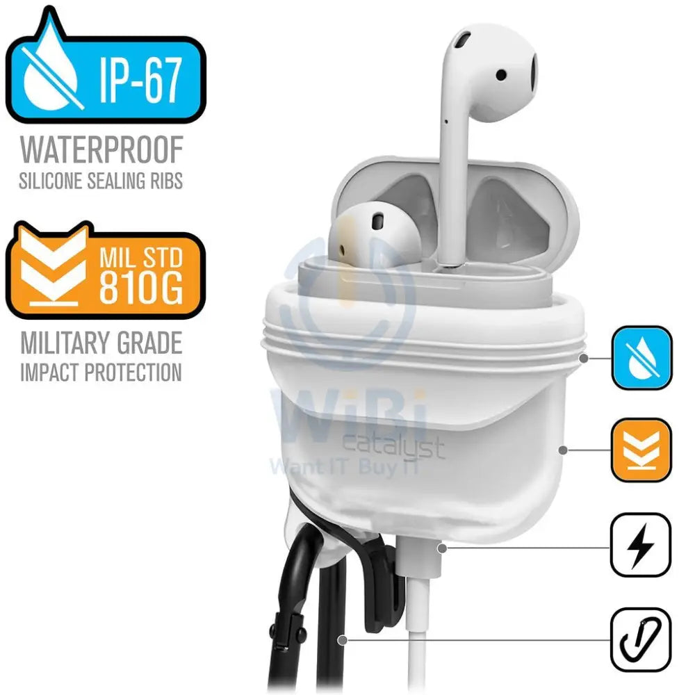 Catalyst® Waterproof Case For Airpods 1 & 2 -Frost White Accessories > Mobiles & Tablets > Mobiles