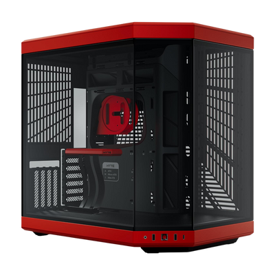 HYTE Y70 Modern Aesthetic Mid Tower Case - Black/Red