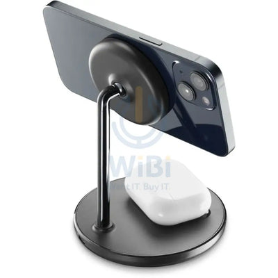 Cellularline 2in1 Wireless MagSafe Charger - Black Accessories > Power Adapters