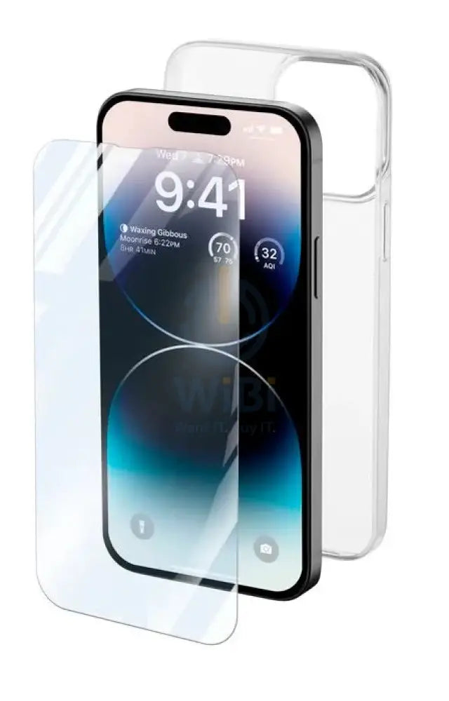 Cellularline Kit Case / Glass - Apple iPhone 14 Pro / Trasparent Accessories > Mobiles & Tablets > Mobiles > Screen