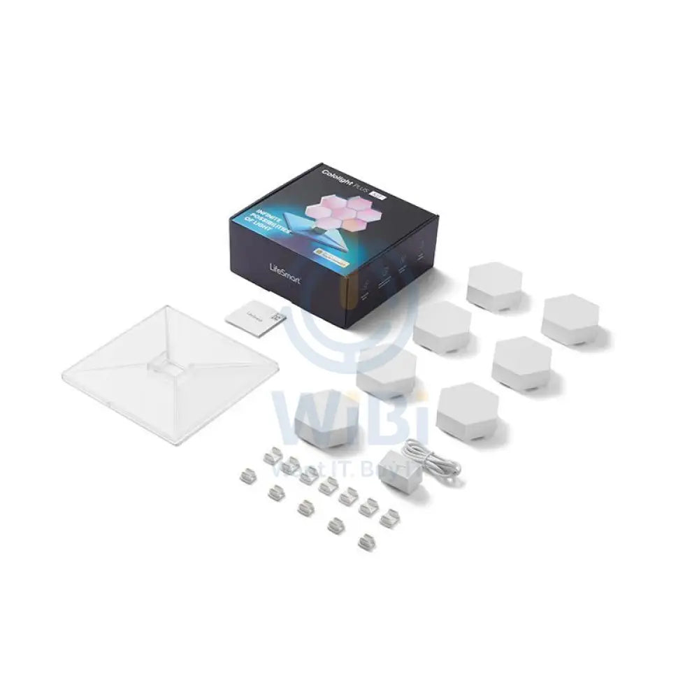 Cololight Plus Kit - 7 Panel Starter Pack Smart Light with Stand works with Apple HomeKit Amazon Alexa & Google