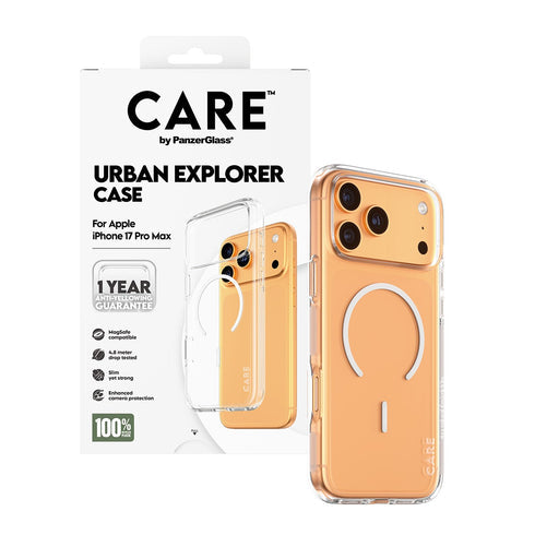 PanzerGlass Flagship Transparent Urban Explorer MagSafe Case For iPhone 17 Pro Max - White
