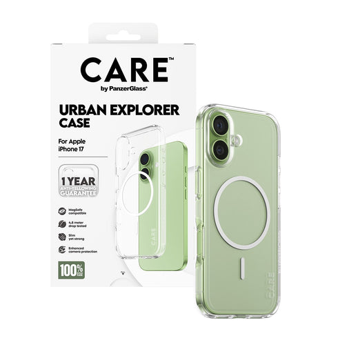 PanzerGlass Flagship Transparent Urban Explorer MagSafe Case For iPhone 17 - White