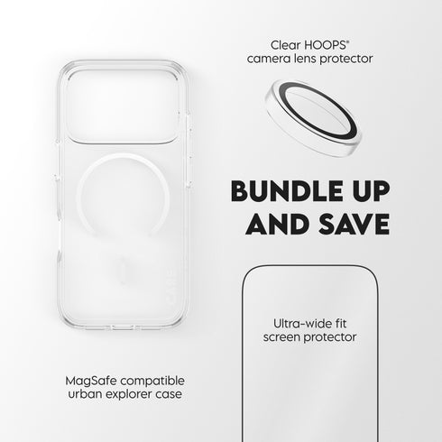 حزمة PanzerGlass® 3 في 1 Flagship Combat Bundle لـ ايفون  برو ماكس  شفاف