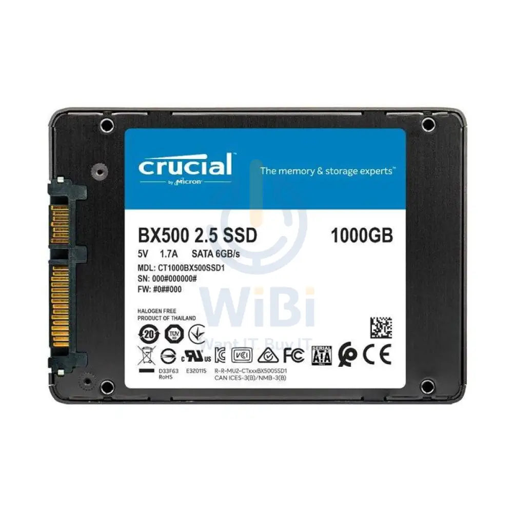 Crucial BX500 - 1TB / 2.5-inch / SATA-III Storage > Solid State Drive