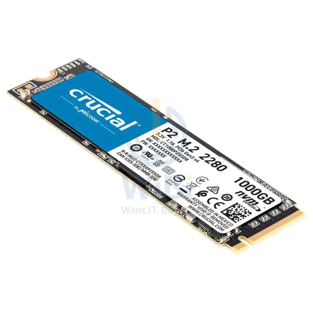 كروشال P2 - تيرابايت 1 / M.2 2280 / PCIe 3.0 - إس إس دي (صلبة حالة مشغل)