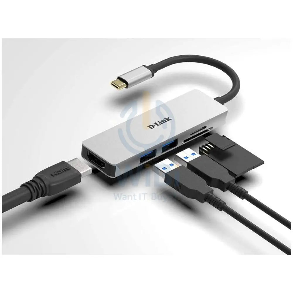 D-Link 5-in-1 USB-C Card Reader - HDMI / USB / microSD Card - Cables & Peripherals