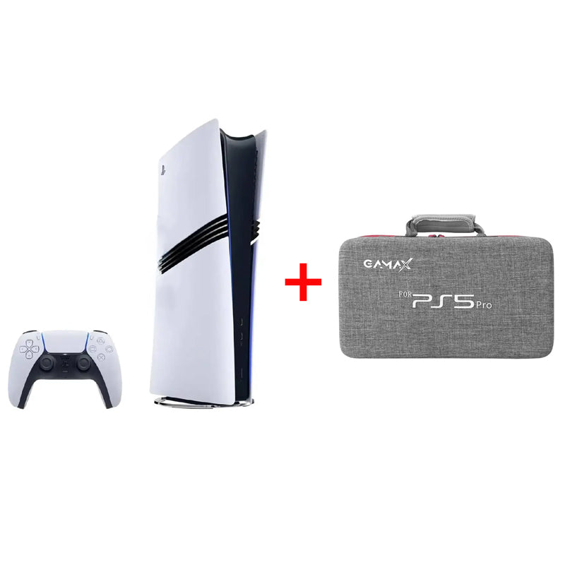 Bundle Offer - Sony PlayStation 5 Pro Digital Edition Console - 16GB / 2TB SSD / White + Gamax Storage Bag for PlayStation 5 Pro - Grey