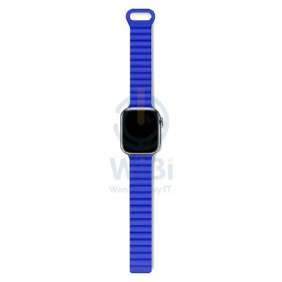 Decoded Apple Watch 49/45/44/42 mm Gen 1-10-SE Silicone Magnet Traction Loop Strap Lite - Galactic Blue Accessories >