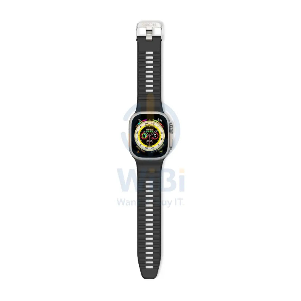 Decoded Apple Watch 49/45/44/42 mm Gen 1-10-SE-Ultra Silicone Ultra Traction Strap - Black Accessories > Smart Watches