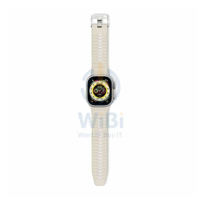 Decoded Apple Watch 49/45/44/42 mm Gen 1-10-SE-Ultra Silicone Ultra Traction Strap - White Accessories > Smart Watches