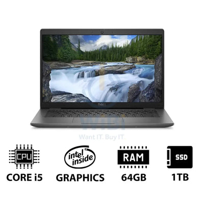 Dell Latitude 3440 - 14.0’’ FHD / i5 / 64GB / 1TB (NVMe M.2 SSD) / DOS (Without OS) / 1YW - Laptop Laptops