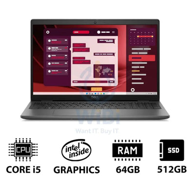 Dell Latitude 3550 - 15.6’’ FHD / i5 / 64GB / 512GB (NVMe M.2 SSD) / DOS (Without OS) / 1YW - Laptop Laptops