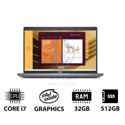 Dell Latitude 5450 - 14.0’’ FHD / i7 / 32GB / 512GB (NVMe M.2 SSD) / WWAN / DOS (Without OS) / 1YW - Laptop Laptops