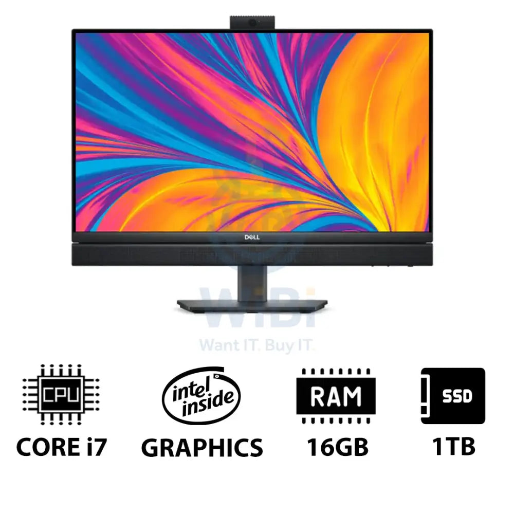 Dell OptiPlex 7420 AIO PC - 23.8’’ Non-Touch / i7 / 16GB / 1TB (NVMe M.2 SSD) / DOS (Without OS) / 3YW - Desktop
