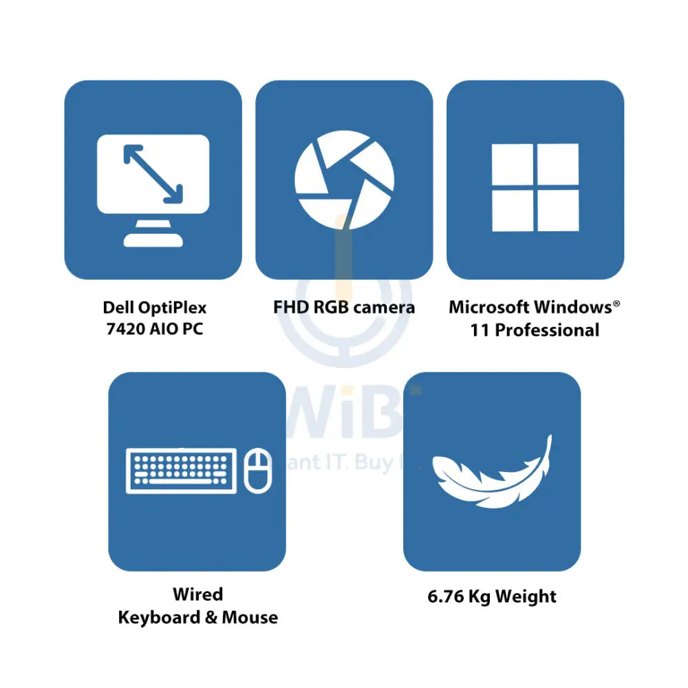 Dell OptiPlex 7420 AIO PC - 23.8’’ Non-Touch / i7 / 16GB / 1TB (NVMe M.2 SSD) / Win 11 Pro / 3YW - Desktop Desktop &