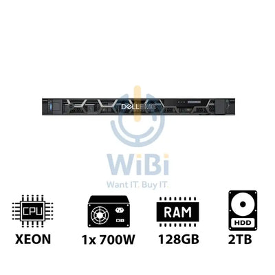 Dell PowerEdge R250 - Xeon E-2324G 3.10GHz / 4-Cores / 128GB / 2TB HDD / 1x 700Watts / Rack (1U) Server & Workstations