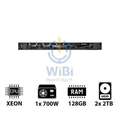 Dell PowerEdge R250 - Xeon E-2324G 3.10GHz / 4-Cores / 128GB / 2x 2TB HDD / 1x 700Watts / Rack (1U) Server &