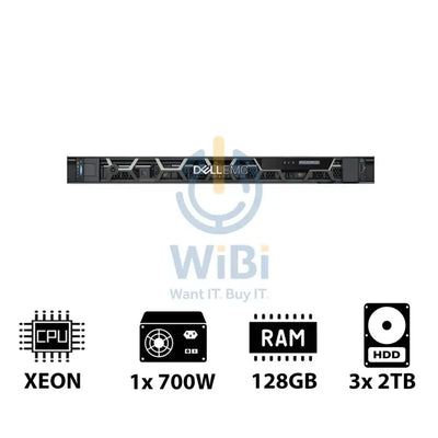 Dell PowerEdge R250 - Xeon E-2324G 3.10GHz / 4-Cores / 128GB / 3x 2TB HDD / 1x 700Watts / Rack (1U) Server &