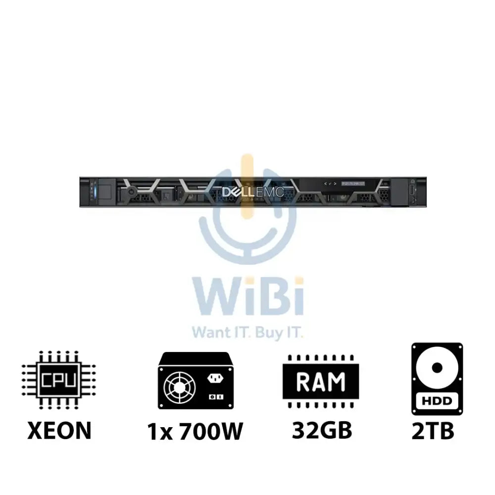 ديل باور إيدج R250 - Xeon E-2324G 3.10GHz / 4 نوى / 32 جيجابايت / 2 تيرابايت اتش دي دي / 1x 700Watt / حامل (1U) سيرفر و محطات العمل >