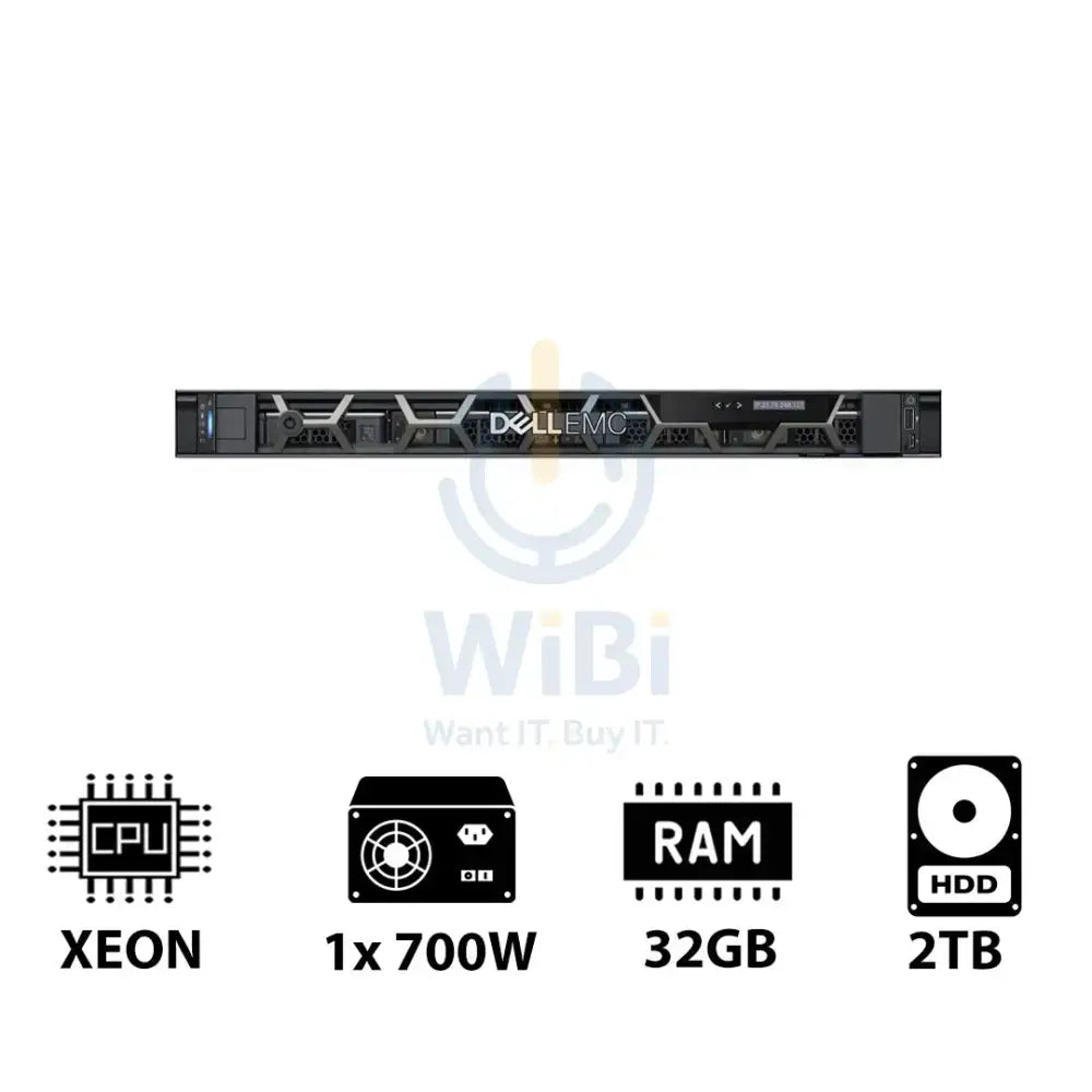 ديل باور إيدج R250 - Xeon E-2324G 3.10GHz / 4 نوى / 32 جيجابايت / 2 تيرابايت اتش دي دي / 1x 700Watt / حامل (1U) سيرفر و محطات العمل >