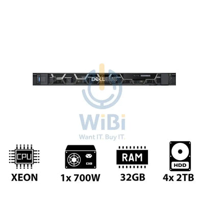 Dell PowerEdge R250 - Xeon E-2324G 3.10GHz / 4-Cores / 32GB / 4x 2TB HDD / 1x 700Watts / Rack (1U) Server &