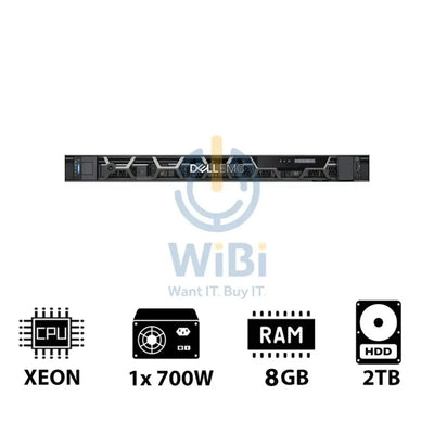 Dell PowerEdge R250 - Xeon E-2324G 3.10GHz / 4-Cores / 8GB / 2TB HDD / 1x 700Watts / Rack (1U) Server & Workstations >