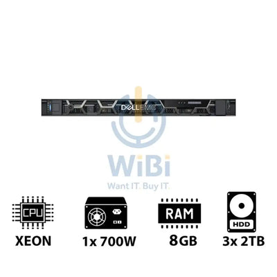 Dell PowerEdge R250 - Xeon E-2324G 3.10GHz / 4-Cores / 8GB / 3x 2TB HDD / 1x 700Watts / Rack (1U) Server & Workstations