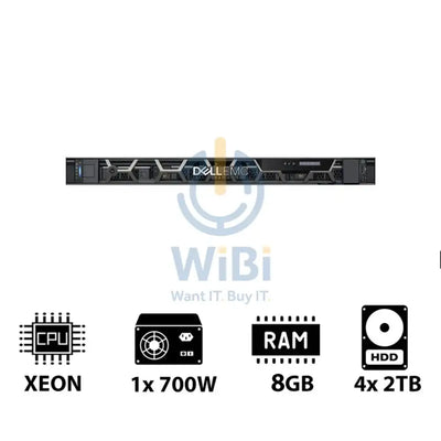 Dell PowerEdge R250 - Xeon E-2324G 3.10GHz / 4-Cores / 8GB / 4x 2TB HDD / 1x 700Watts / Rack (1U) Server & Workstations