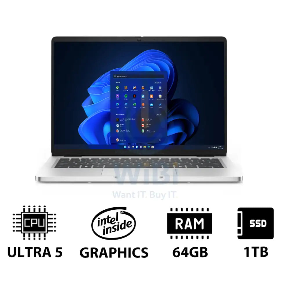 Dell Pro 14 - 14’’ FHD+ Non-Touch / Ultra 7 235U vPro / 64GB / 1TB (NVMe M.2 SSD) / Win 11 Pro / 1YW - Laptop Laptops