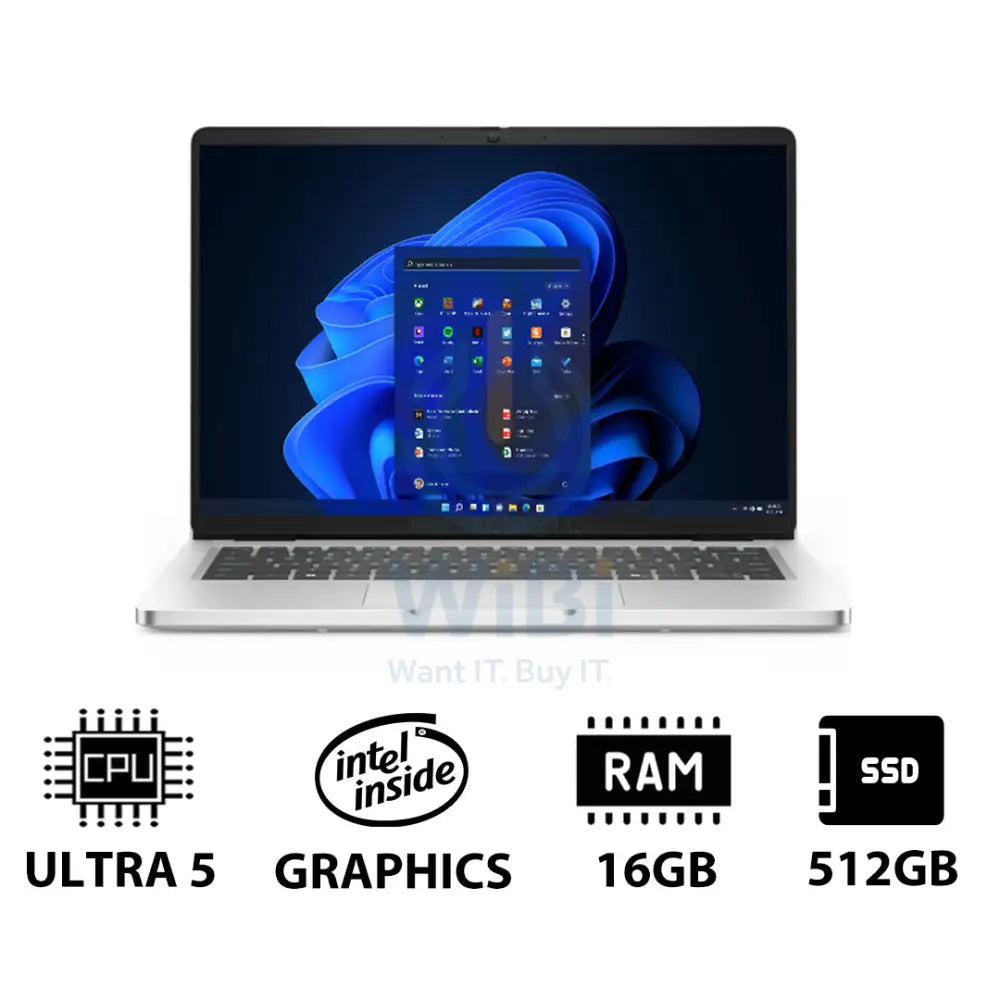 ديل برو 14 - 14 بوصة FHD+ لا تعمل باللمس / ألترا 7 235U vPro / 16 جيجابايت / 512 جيجابايت (NVMe م.2 إس إس دي) / ويندوز 11 برو / ضمان سنة - لابتوب لابتوبات