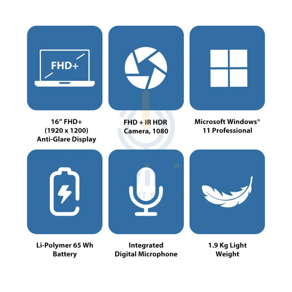 Dell Pro 16 PC16250 - 16’’ FHD+ Non-Touch / Ultra 7 255U / 64GB / 512GB (NVMe M.2 SSD) / Win 11 Pro / 1YW - Laptop