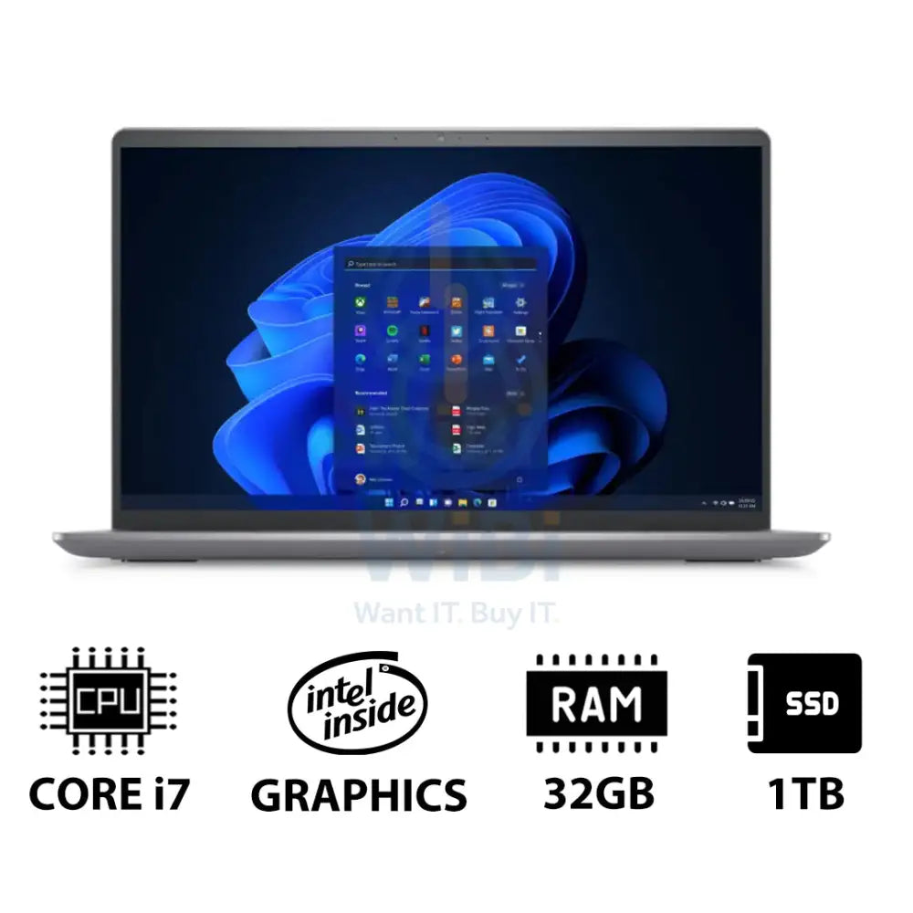 Dell Vostro 15 3530 - 15.6’’ FHD / i7 / 32GB / 1TB (NVMe M.2 SSD) / Win 11 Pro / 1YW / English Keys - Laptop Laptops