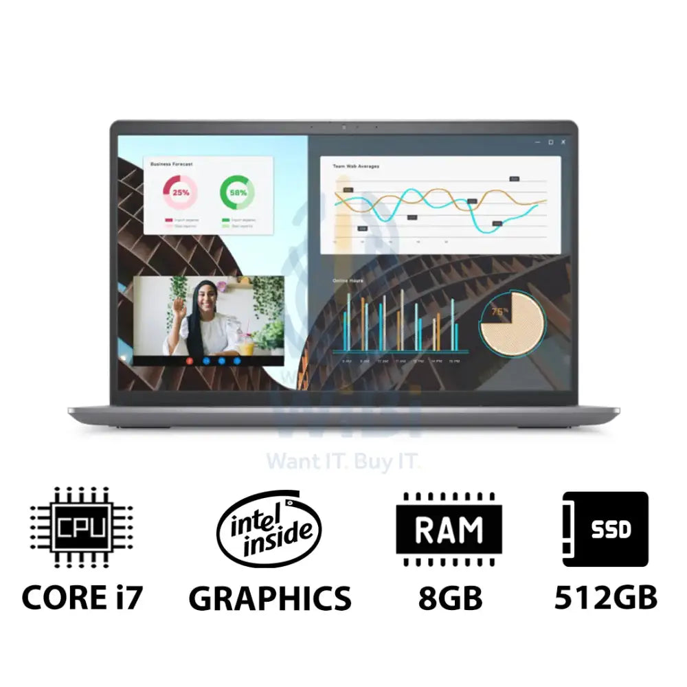 Dell Vostro 15 3530 - 15.6’’ FHD / i7 / 8GB / 512GB (NVMe M.2 SSD) / DOS (Without OS) / 1YW / English Keys - Laptop