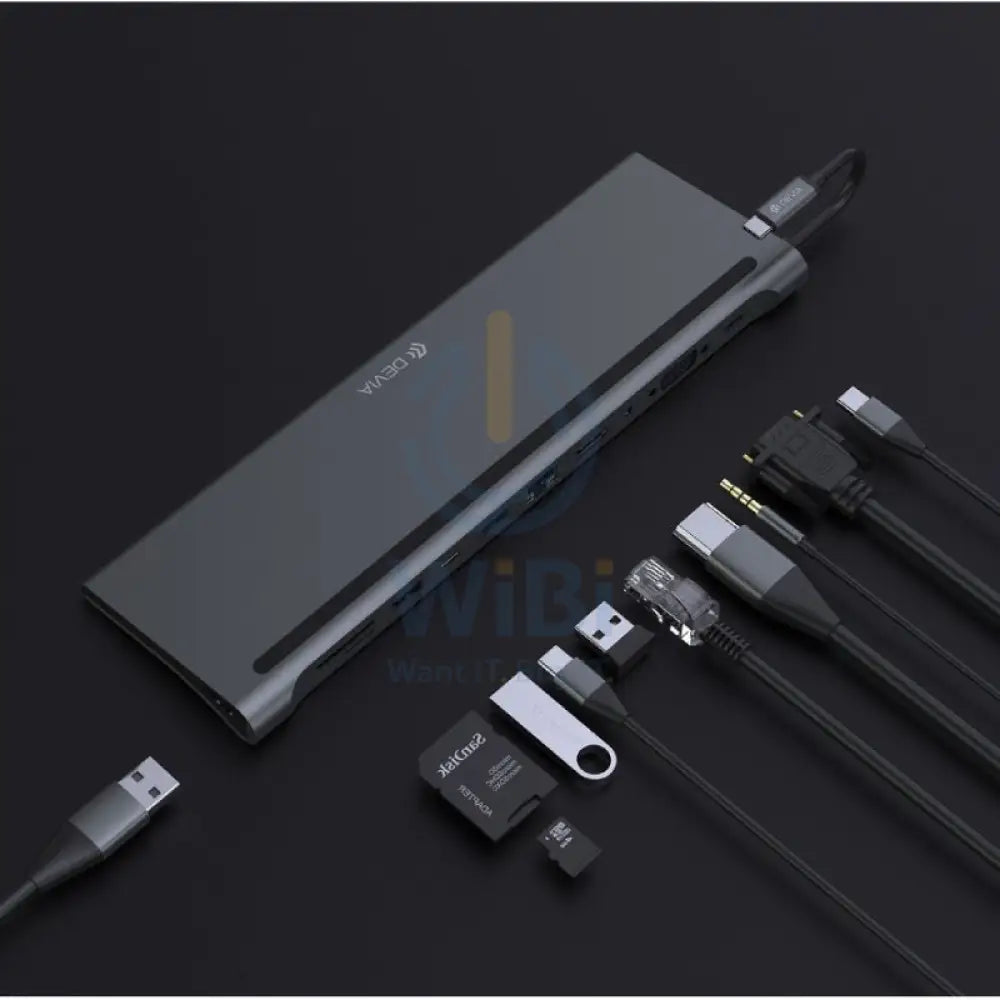 ديفيا ليوبارد الإصدار 11 في 1 موزع - رمادي غامق اكسسوارات > يو اس بي موزع > عرض منطقة