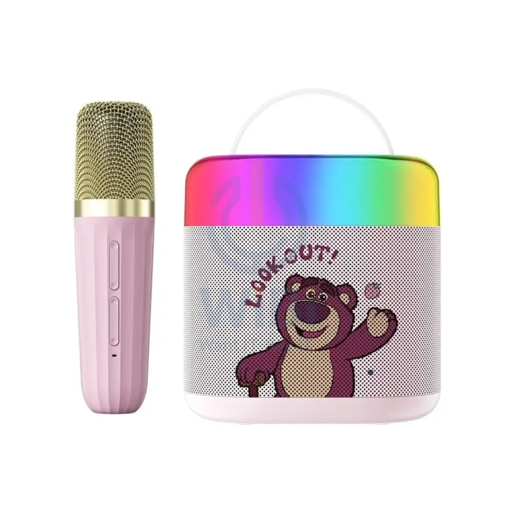 Disney K1 single Wireless karaoke Microphone And Speaker - Lotso Pink Accessories > Audio > Speakers