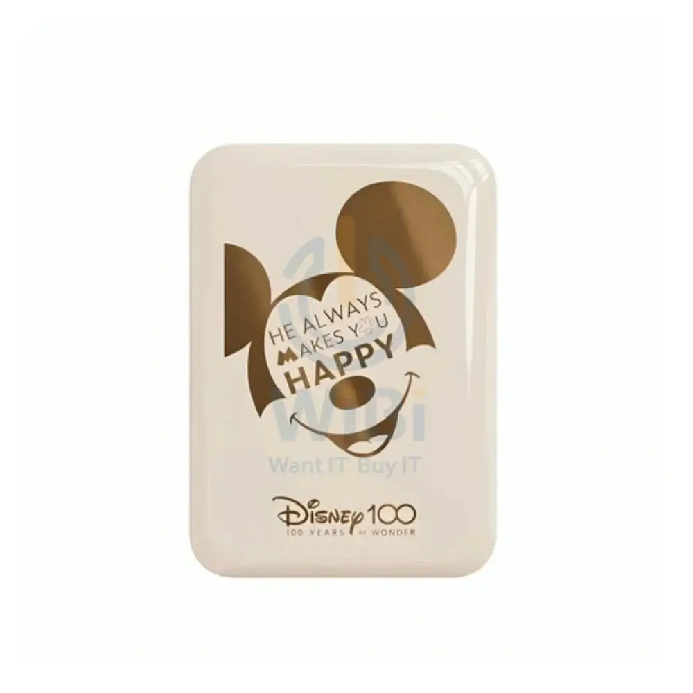 Disney QS-C02 100th anniversary Wireless Magnetic Power Bank - Mickey Gold Accessories > Power Bank