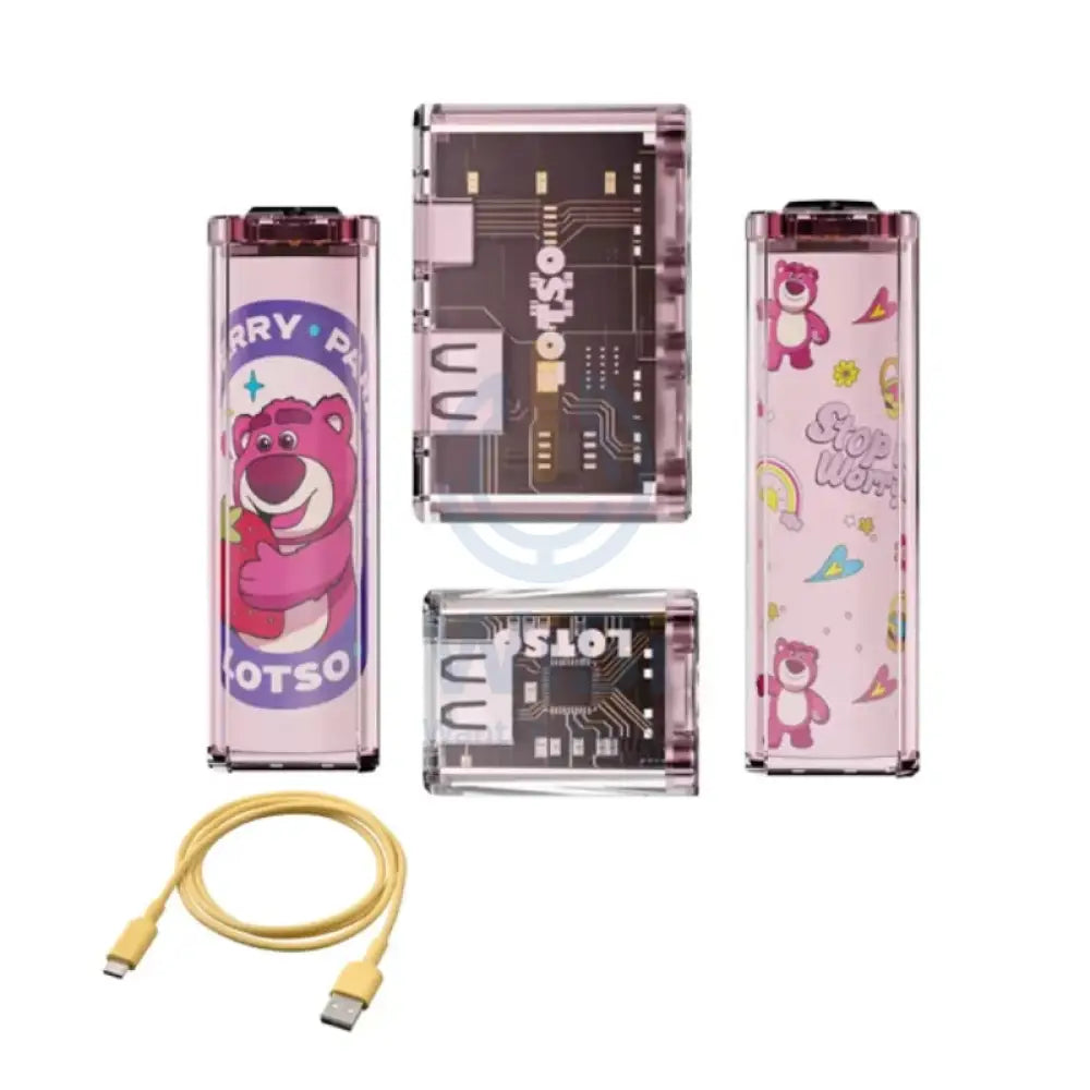 Disney QS-D01 Set Transparent Magnetic Power Bank - Lotso Pink Accessories > Power Bank