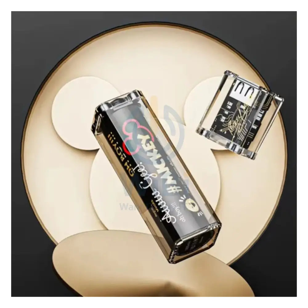 Disney QS-D01 Single Transparent Magnetic Power Bank - Little Mickey Black Accessories > Power Bank
