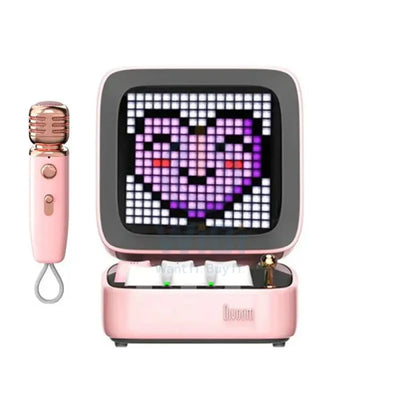 Divoom DitooMic Bluetooth Speaker With Microphone Karaoke Function - Pink Accessories > Audio > Speakers