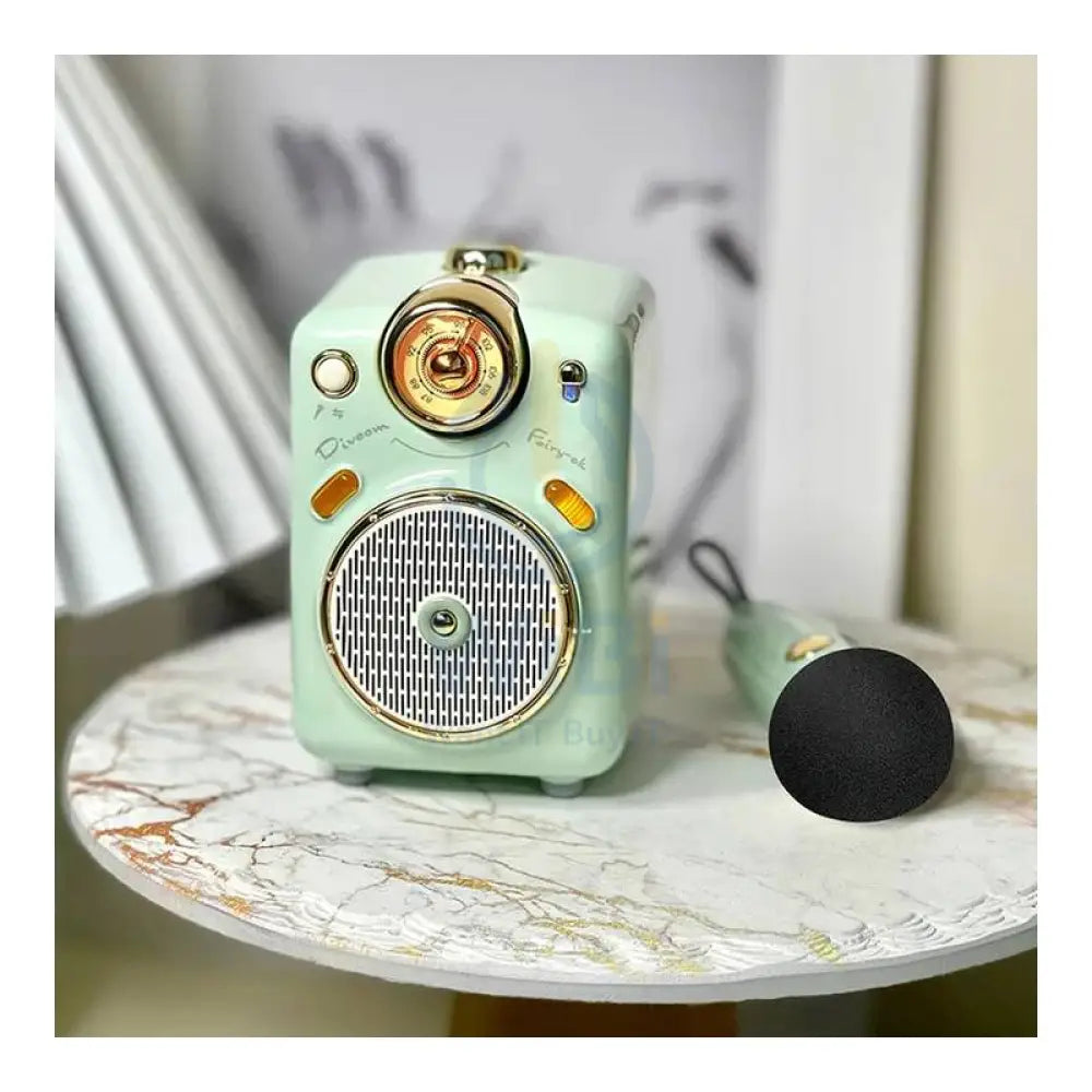 Divoom Fairy-OK Bluetooth Portable Speaker With Microphone Karaoke Function - Green Accessories > Audio > Speakers