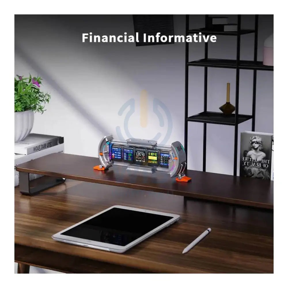 Divoom Times Gate Pixel Art Informative Cyberpunk Digital Clock Display - Silver Accessories > Smart Devices