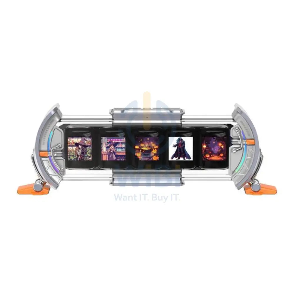 Divoom Times Gate Pixel Art Informative Cyberpunk Digital Clock Display - Silver Accessories > Smart Devices