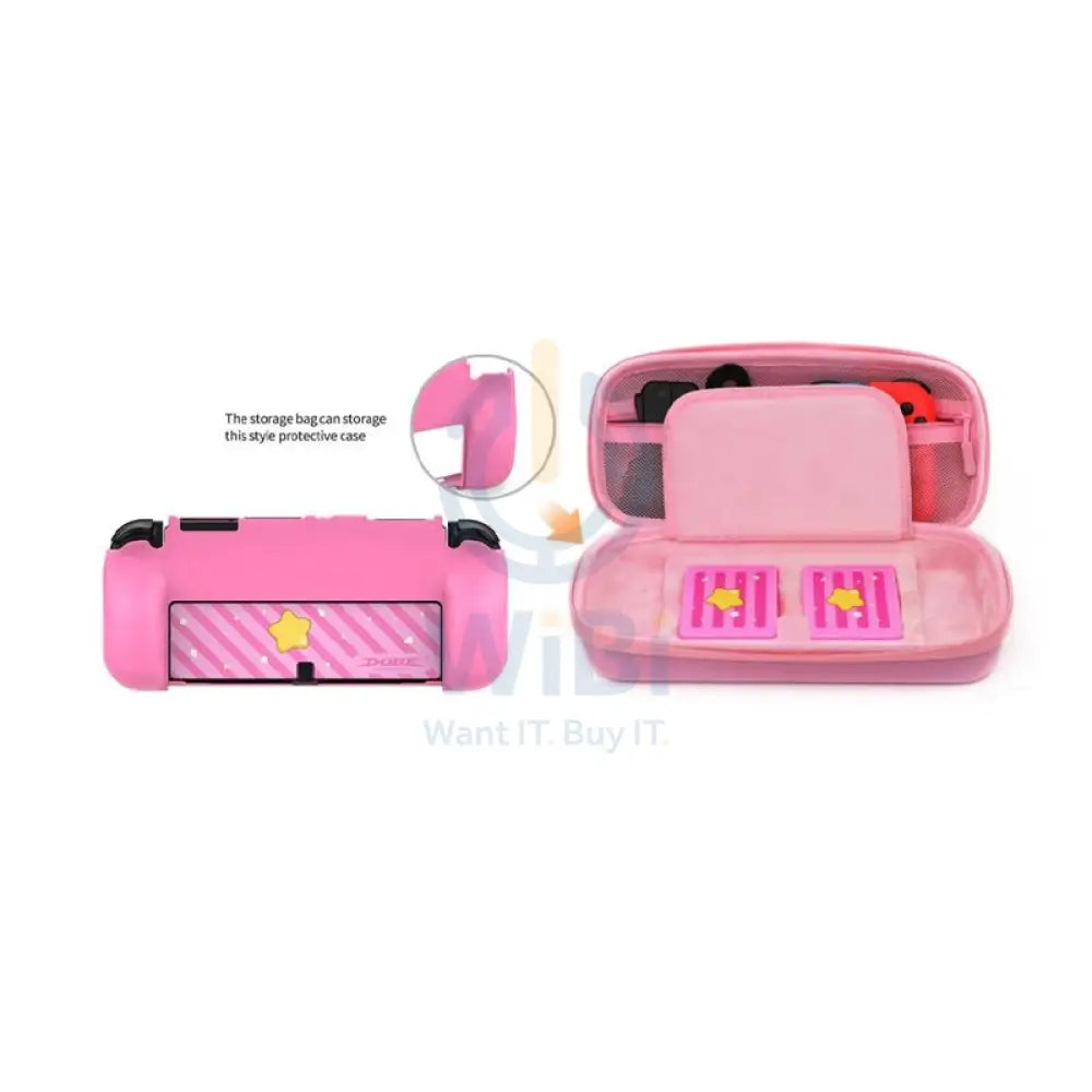 Dobe Storage Kit Nintendo Switch Oled Pink TNS-2121 Accessories > Other Accessories > Gaming Zone
