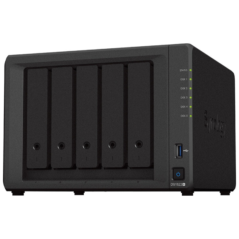 Synology DiskStation DS1522+ - SATA / 5-Bays / USB / LAN / eSATA / Desktop