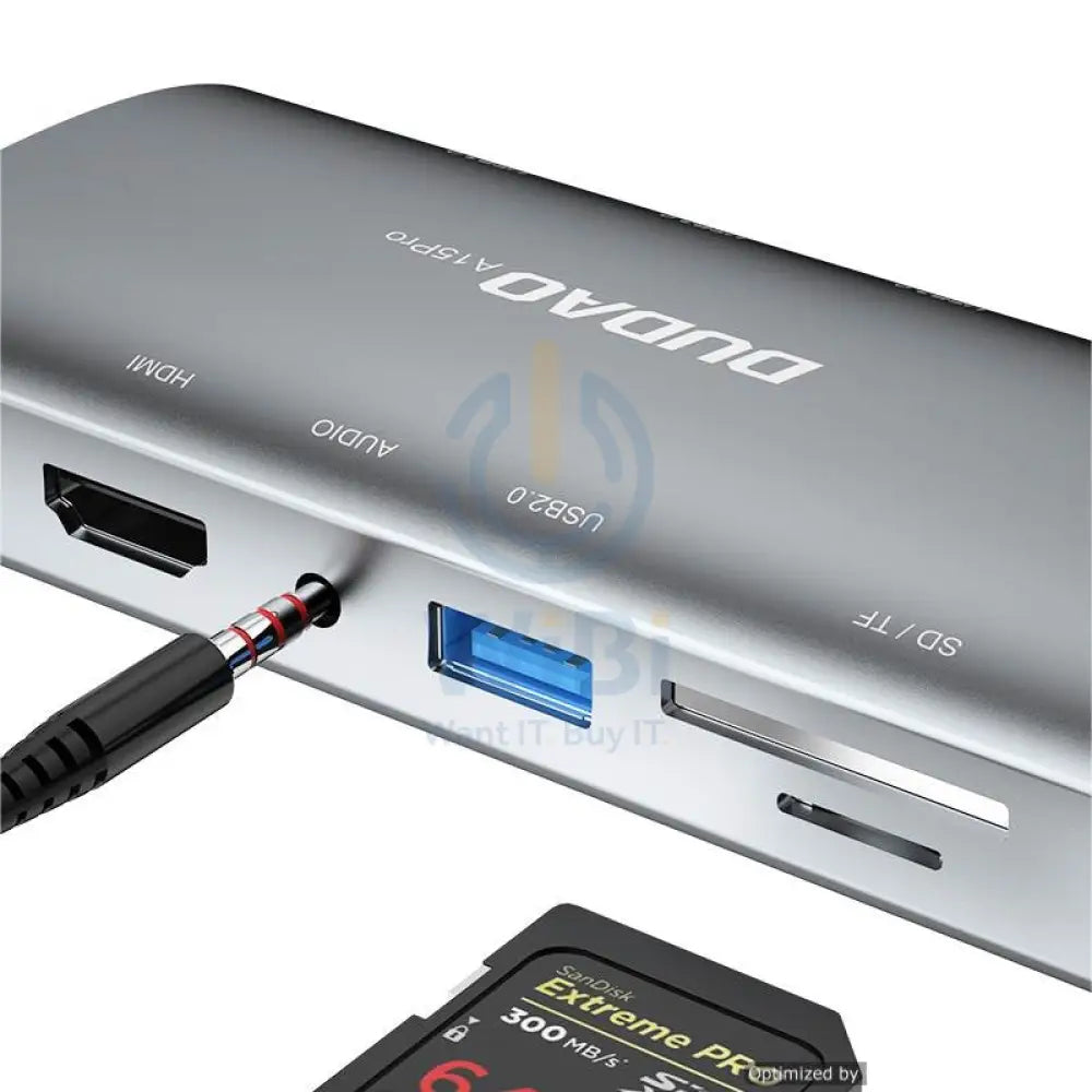 DUDAO A15PRO 11-In-1 Multi-Function HUB - USB-C / Grey Accessories > USB Hub