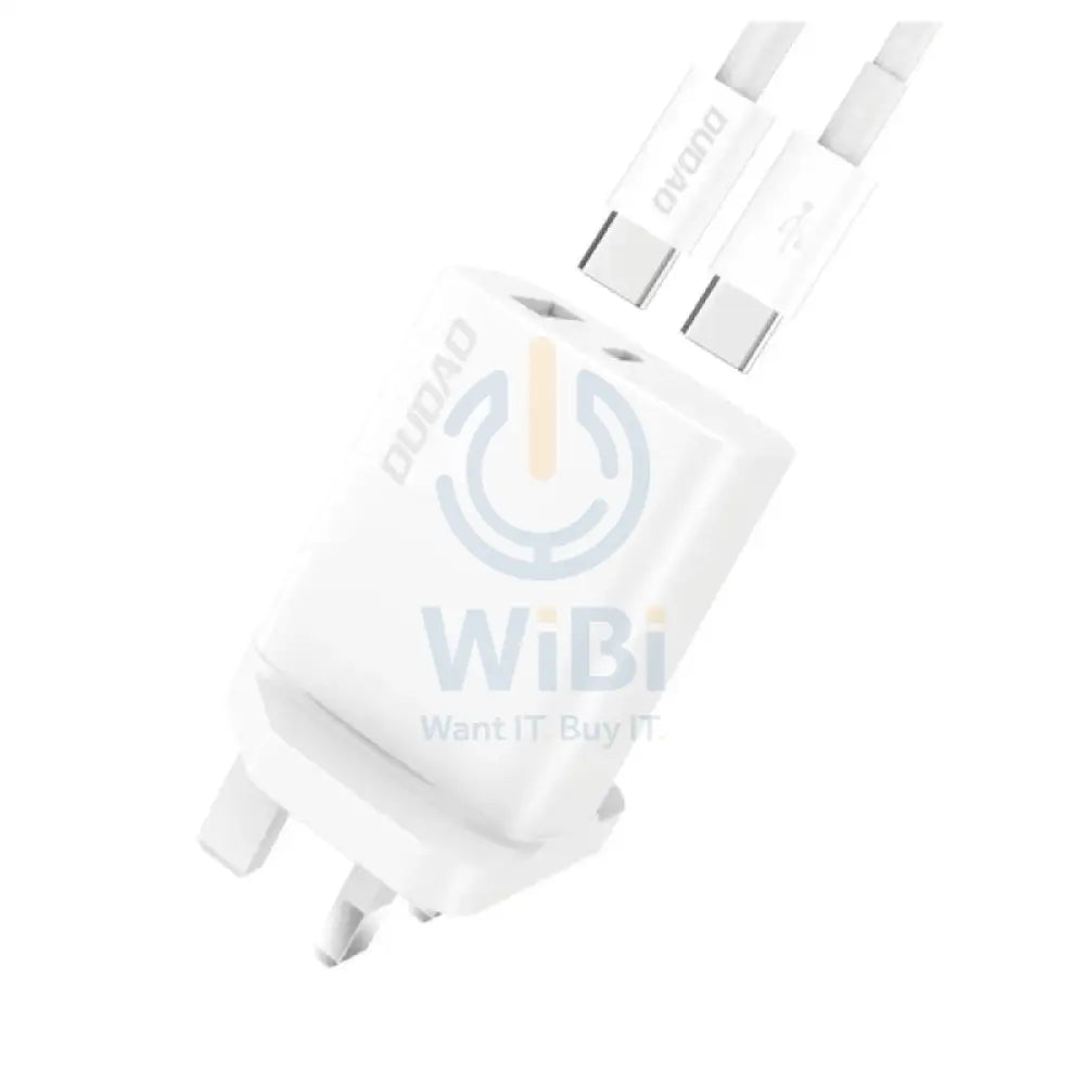 DUDAO A6XSUKT Wall Charger with Cable - 22.5W / USB-C / White Accessories > Power Adapters