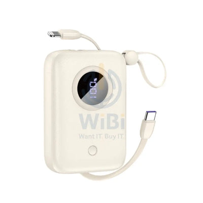 DUDAO K14 Upgrade Power Bank Built-in Cable - 10,000mAh / 22.5W / Beige Accessories > Power Bank